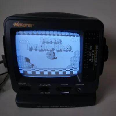 Memorex Portable TV: MT0500 B&W-5 Inch Screen-AM/FM-W/Cord-Tested/Works VG Cond • $35