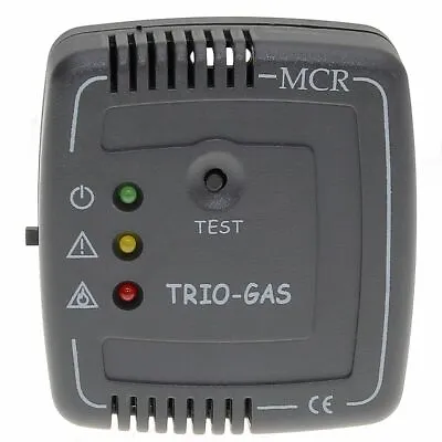 TRIO GAS ALARM BLACK Lpg Carbon Monoxide Ether Caravan Motorhome Camper Co 12v  • £85.99