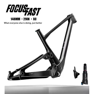 $1231.32 • Buy 29  Full Suspension Carbon MTB Frame 148mm Integrated Trunnion Shock Trail Frame