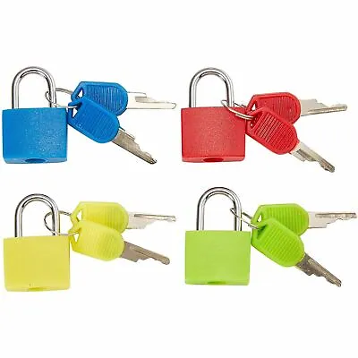 4 Pack Mini Luggage Locks Colorful Suitcase Padlocks With Keys • $8.79