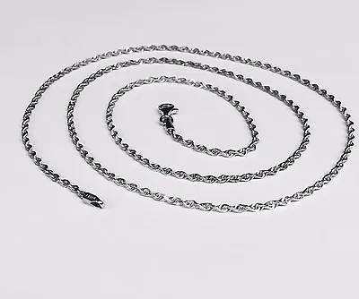 14k SOLID WHITE Gold ROPE Pendant Link Chain/Necklace 16  2 Mm 3.5 Grams WRO14 • $293