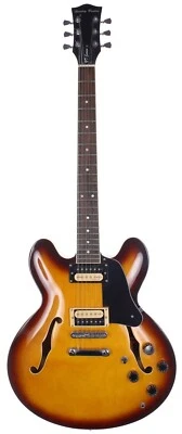 £220 • Buy Harley Benton VT Series HB-35 Semi-hollow Body Electric Guitar Inc Hard Case