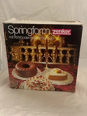 Vintage Springform Zenker Germany Cake Baking Moulds Tin Circle Heart • £19.59