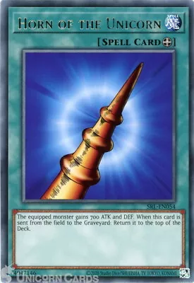 SRL-EN054 Horn Of The Unicorn :: Rare 25th Anniversary Edition Mint YuGiOh Card • £0.99