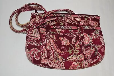 Vera Bradley Shoulder Bag In Retired Piccadilly Plum Pattern • $22.99