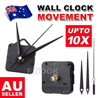 2X Silent DIY Quartz Movement Wall Clock Motor Mechanism Long Spindle Repair Kit • $8.75