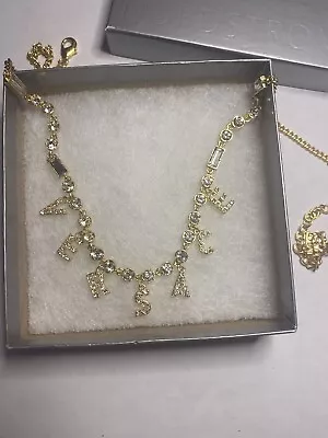 Versace Signature Crystal Necklace/ 16”-18”/ GV-N-223 • $199