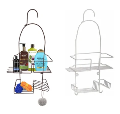 £9.89 • Buy 2 Tier New Style Hanging Shower Caddy Bathroom Shelf Tidy Storage Organizer