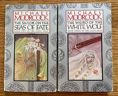 2X Elric Saga Moorcock Sailors Seat Of Fate & Weird Of The White Wolf ACE PB Lot • $19.50