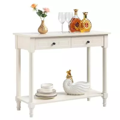 Entry/Sofa Console Table W/2 Drawer And Open Shelf For Entryway Living Room • $88.99