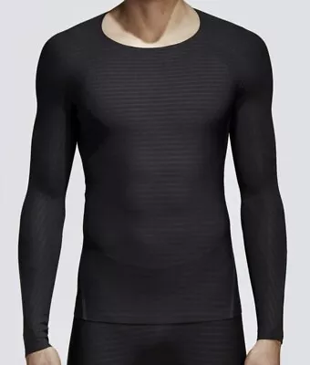 ADIDAS Alphaskin 360 Compression Black Long Sleeve Crew Tee Shirt NEW Mens S • $147.60