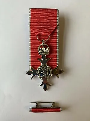 £30.50 • Buy Full Size Court Mounted MBE Civilian Medal & A Pin On Ribbon Bar