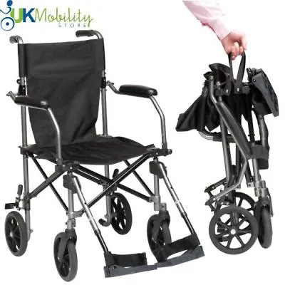 Ultra Lightweight Folding Travel Mobility Attendant Transit Wheelchair In A Bag  • £149