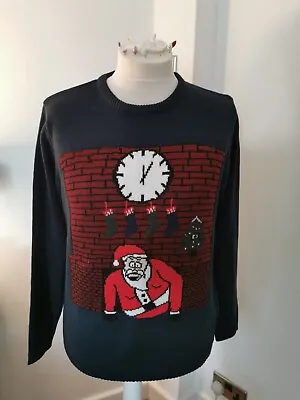 Men's Novelty Knitted Christmas Jumper Size Large • £9.95