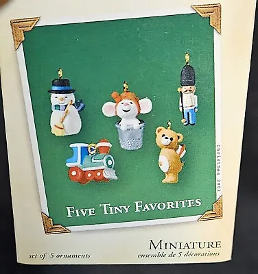 Hallmark 5 TINY FAVORITES Collection Miniature Set Mouse Train Soldier 2002 Five • $11.50