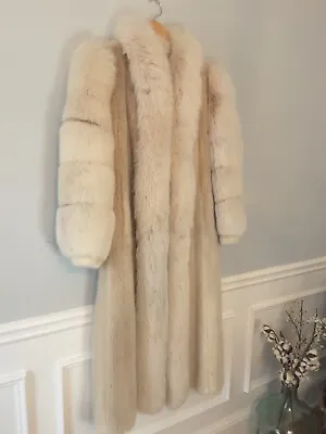 Full Length Mink Coat With Fox Tuxedo Trim - The Evans Collection Gorgeous • $799