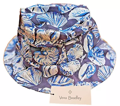 Vera Bradley Sun Hat Morning Shells Blue In Cotton • $20