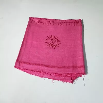 Pink Color OM Prayer Cotton Meditation And Yoga Shawl • $9