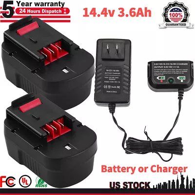 14.4Volt For BLACK & DECKER 14.4V A144 Battery Or Charger HPB14 FSB14 HPB14-OPE • $47