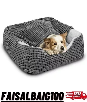 Large Hooded Luxury Super Soft Dog Cave Bed Medium 76cm X 61cm Washable • £43.74