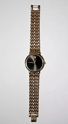 Vintage Men's Movado Museum 87-E4-9887 Gold Plated Wrist Watch • $120