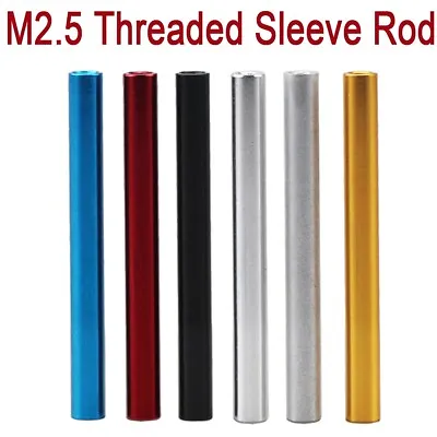£2.51 • Buy M2.5 Threaded Sleeve Rod Bar Stud Round Connector Nut Aluminum Long Nuts Colors