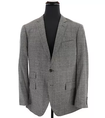 J. Crew Ludlow Sport Coat Moon Wool Blend 44R Gray Glen Plaid Red Overchecks NWT • $98.66