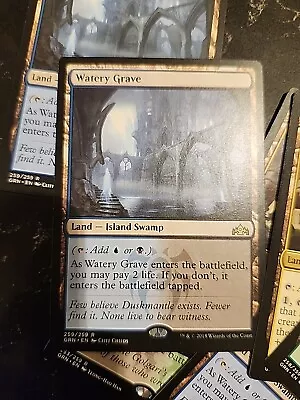  MTG Watery Grave - Temple Garden Guilds Of Ravnica Rare Lands Free Land As Gift • $19