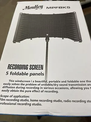 MouKey Recording Screen Isolation Shield Portable 5 Foldable Panels. MPFBK5  • $19.99