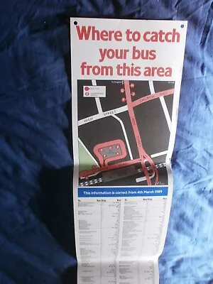 London Transport Bus Stop Poster-Where To Catch Your Bus Walthamstow Cen Stn • £1.50