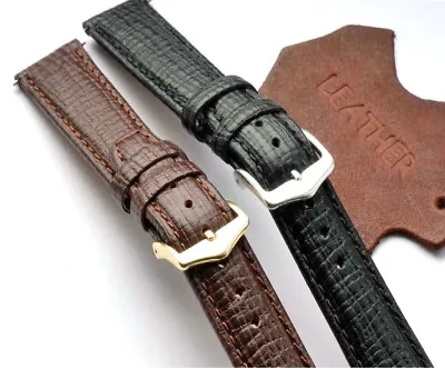 17mm Fine Buffalo Grain Leather Watch Strap PRESTIGE ELEGANCE Fits OMEGA Etc • £15.95