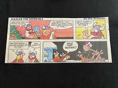 #05 HAGAR THE HORRIBLE By Dik Browne Lot Of 10 Sunday Third Page Strips 1985 • $3.99