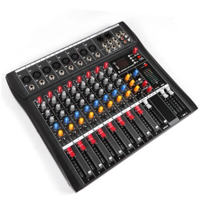 $87.40 • Buy 8 Channel Bluetooth Studio Audio Mixer Live Sound Mixing Console With USB Device