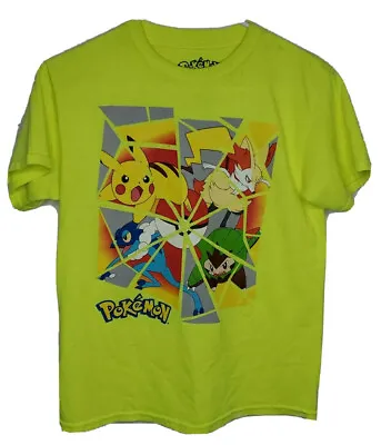 $9.99 • Buy Pokemon T Shirt Youth Children XL 14-16 Neon Yellow Pikachu