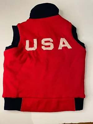 Vintage Descente Reversible USA Ski Vest Women XS Red Blue Zipper • $27.99
