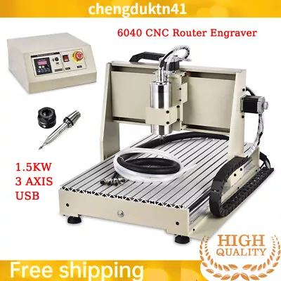 1.5KW 3 AXIS 6040 3D CNC Router Engraver USB Milling Engraving Machine  • $995.46