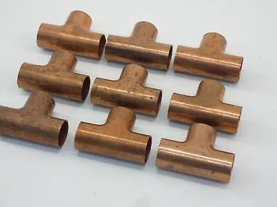 *Lot Of 9* NIBCO Copper T Tee Fittings 3/4 X3/4 3/4  - NEW Surplus! • $40