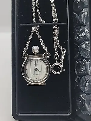 Mikimoto Akoya Pearl Sterling Silver MOP Stainless Steel Pendant Watch • $230