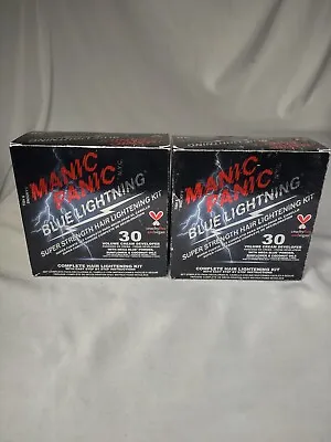 2  Manic Panic Blue Lightning Tish N Snookys Strength Hair  Kit 30 Cream Devlper • $19.99