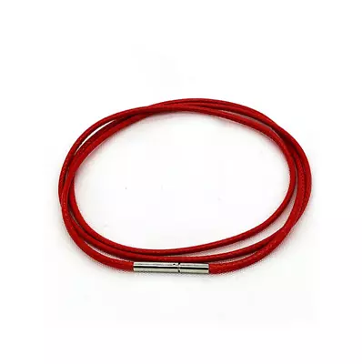 Stainless Steel Clasp 2mm Wax Leather Bracelet Necklace Cord String Chain 7-28  • $3.95