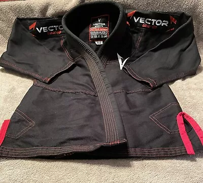 Vector Sports Gear Attila Series Black Brazilian Jiu Jitsu Gi Suit K4 Kids New • $44