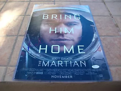 MATT DAMON SIGNED 12x18 THE MARTIAN PHOTO JSA COA • $85