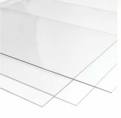 Acrylic Sheet Clear Plastic Sheet Transparent Acrylic Drawing Printing Craft DIY • £37.13