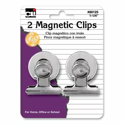 Charles Leonard Clips - Spring - Magnetic - 1-1/4  - 2/Cd • $5.99