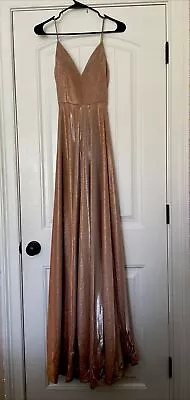 Rose Gold Maxi Prom Dress • £28.50