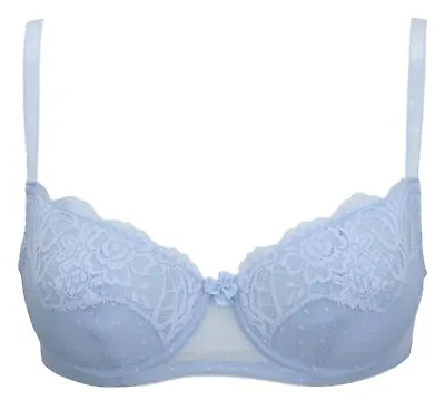 Valbonne Lace And Spot Mesh Underwired Bra • £7.99