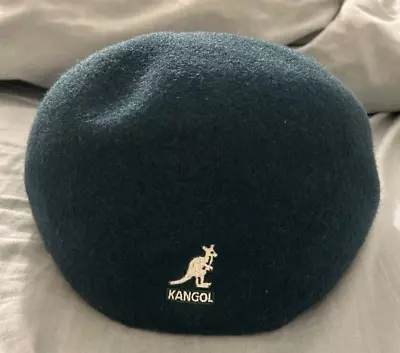 Kangol Wool Hat - Dark Green Cabbie Hat - Newsboy Cap - Size XL - Wool - Kangol • $19.99