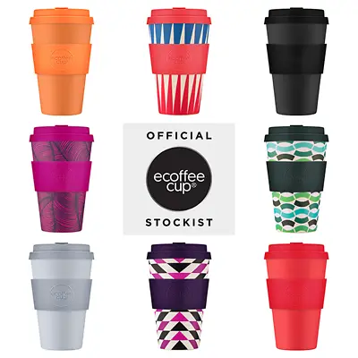 14oz 400ml Ecoffee Cup Reusable Eco-Friendly Plant Based Coffee Cup • £14.95