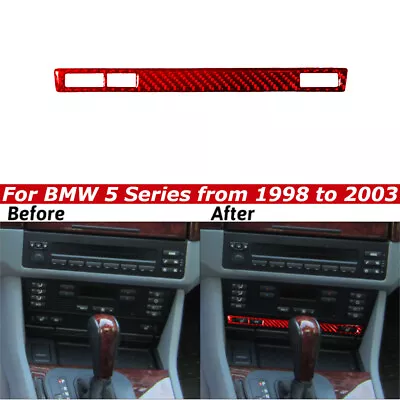 Console Seat Heating Switch Panel Carbon Fiber Cover Trim For BMW 5Series E39 M5 • $8.99