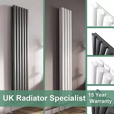 Tall Upright Oval Column Panel Designer Bathroom Radiators Central Heating UK • £84.99